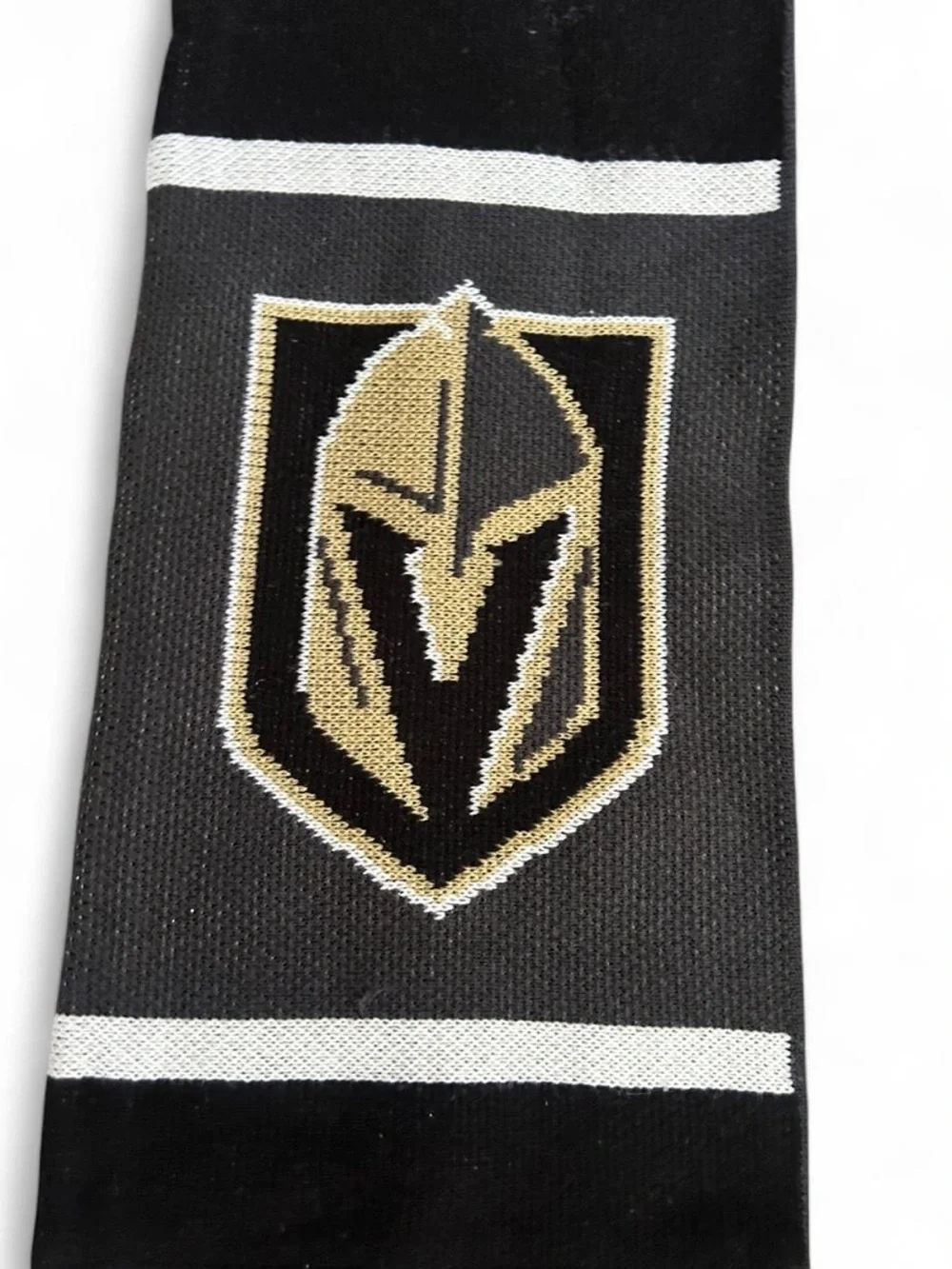 Adidas NHL Las Vegas Golden Knights Stripped Team Scarf Unisex Black and White